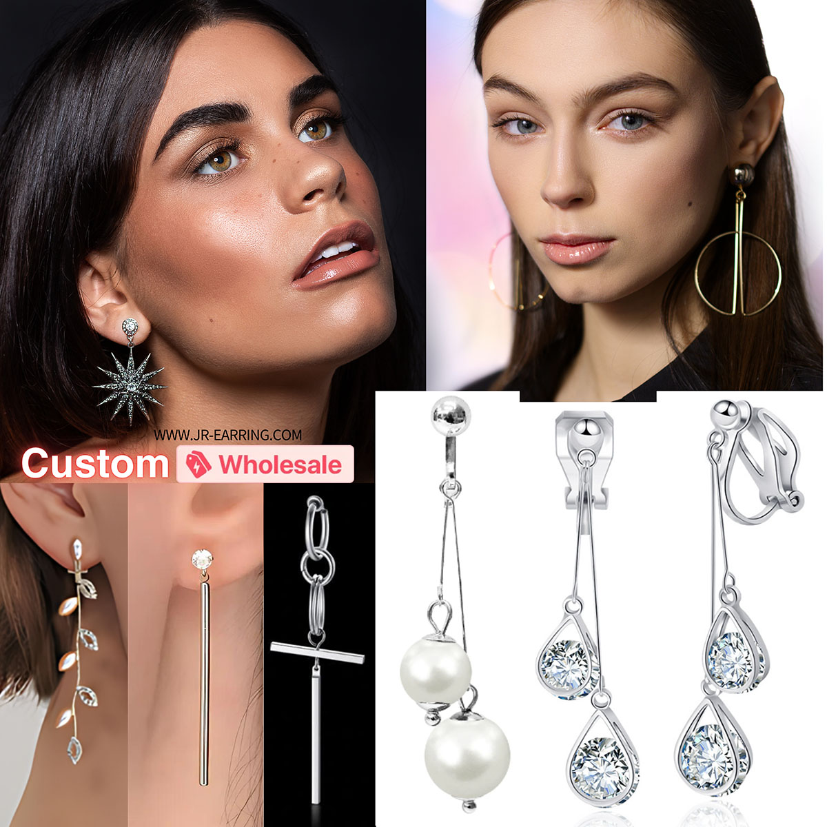 A collection of custom and wholesale earrings from JR Fashion Accessories