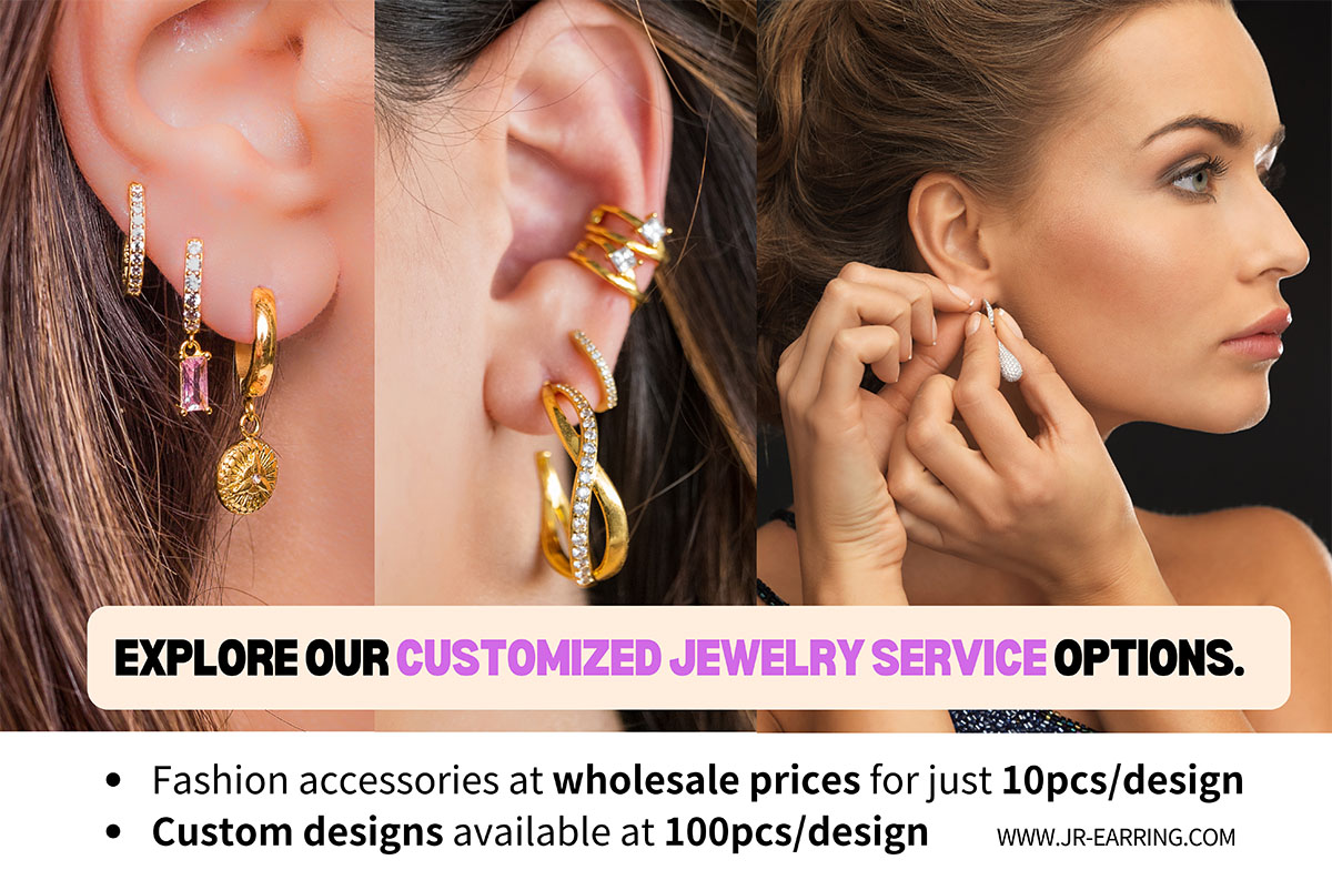 Custom and wholesale clip-on earring services by JR Fashion Accessories