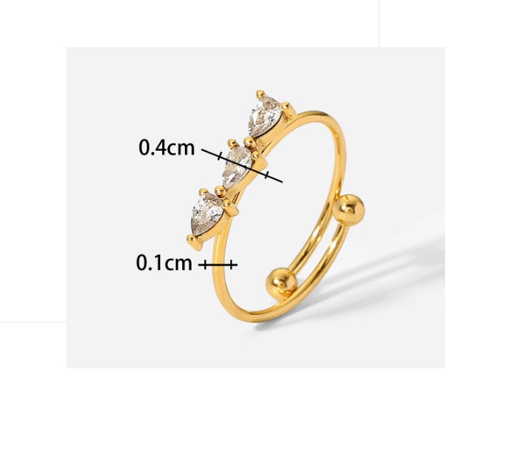 Detailed measurements of the gold-plated layered ring