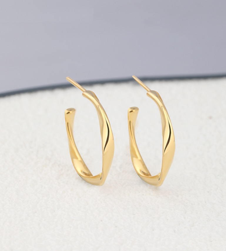 925 Sterling Silver Polished Circle Earrings Supplier | JR Fashion ...