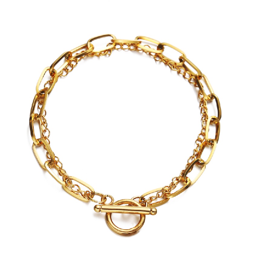 Toggle bracelet gold wholesale. Double Chain Toggle Bracelet Jewelry ...