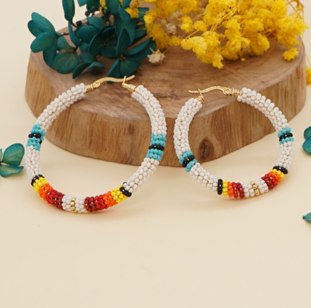 Women Hiphop/Rock Circle Hoop Earrings 30mm Exaggerated Big Loop Candy  Corlor Rainbow Earrings Party Fashion