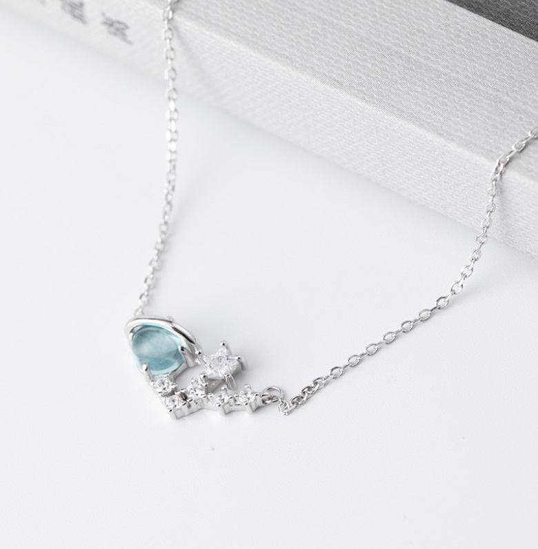 925 Sterling Silver Blue Opal Necklace Factory | JR Fashion Accessories