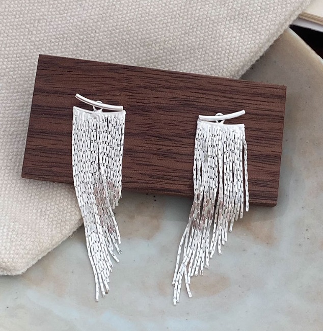 925 Sterling Silver Tassel Dangle Earring Factory | JR Fashion Accessories