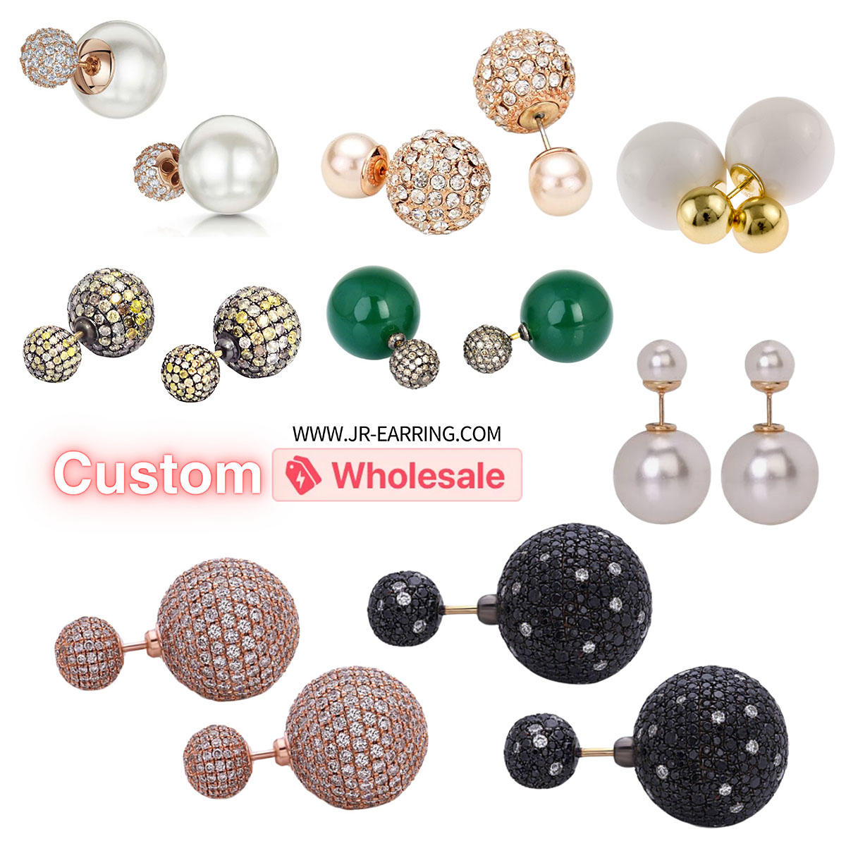 Wholesale Front and Back Earrings