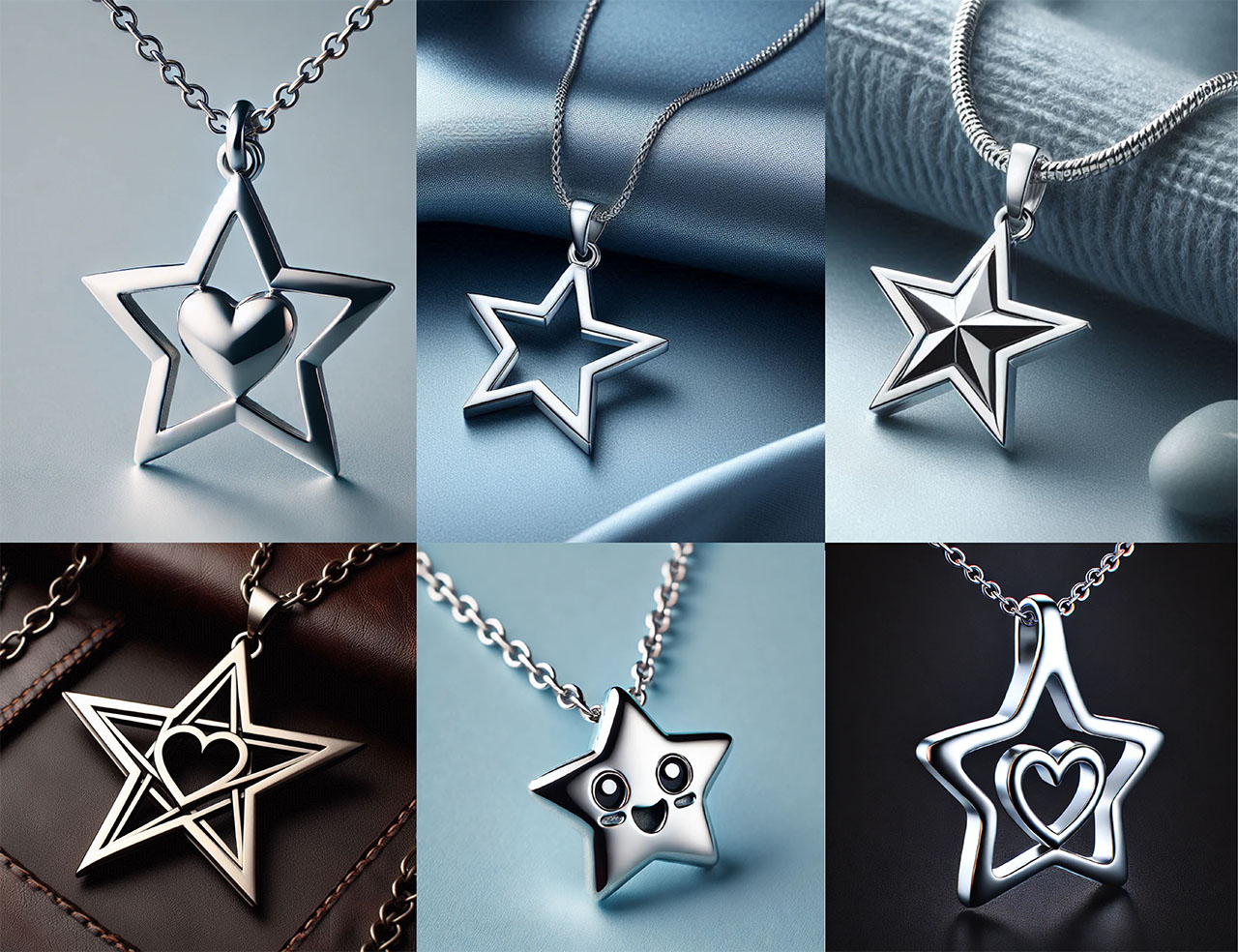 Star Pendant Necklaces custom