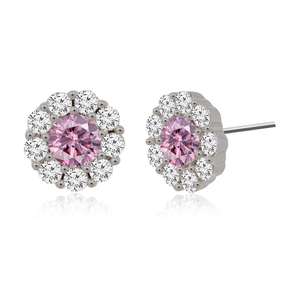 Classic Pink Round 10MM Stud Earrings Accessories Wholesale | JR ...