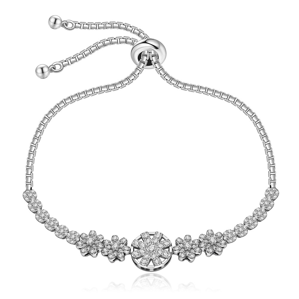 Fancy Flower Silver Bracelet Wholesaler | JR Fashion Accessories