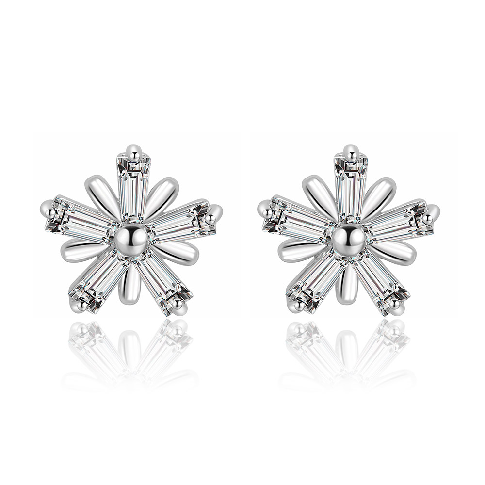 Zirconia Snow Star Earring Wholesale stud earrings | JR Fashion Accessories