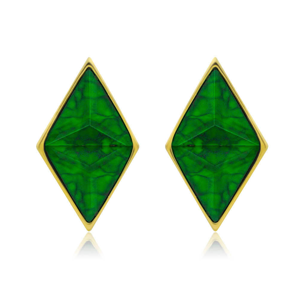 Emerald Green Geometric Resin Earrings Jewelry Making Supplies | JR ...