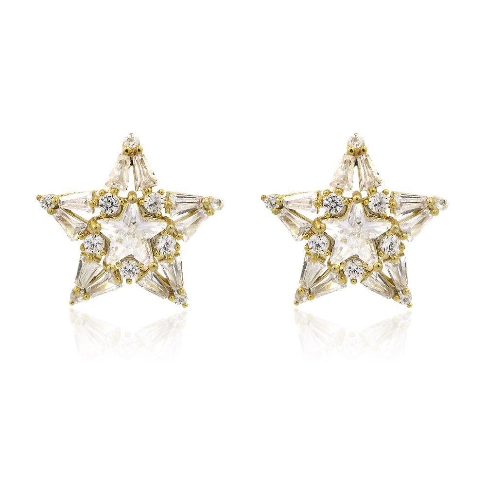 Shinny Star Stud Earrings Bulk costume jewelry | JR Fashion Accessories