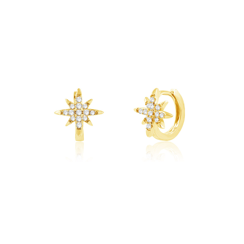 Gold Star Stacking Earrings in Wholesale Price | JR Fashion Accessories