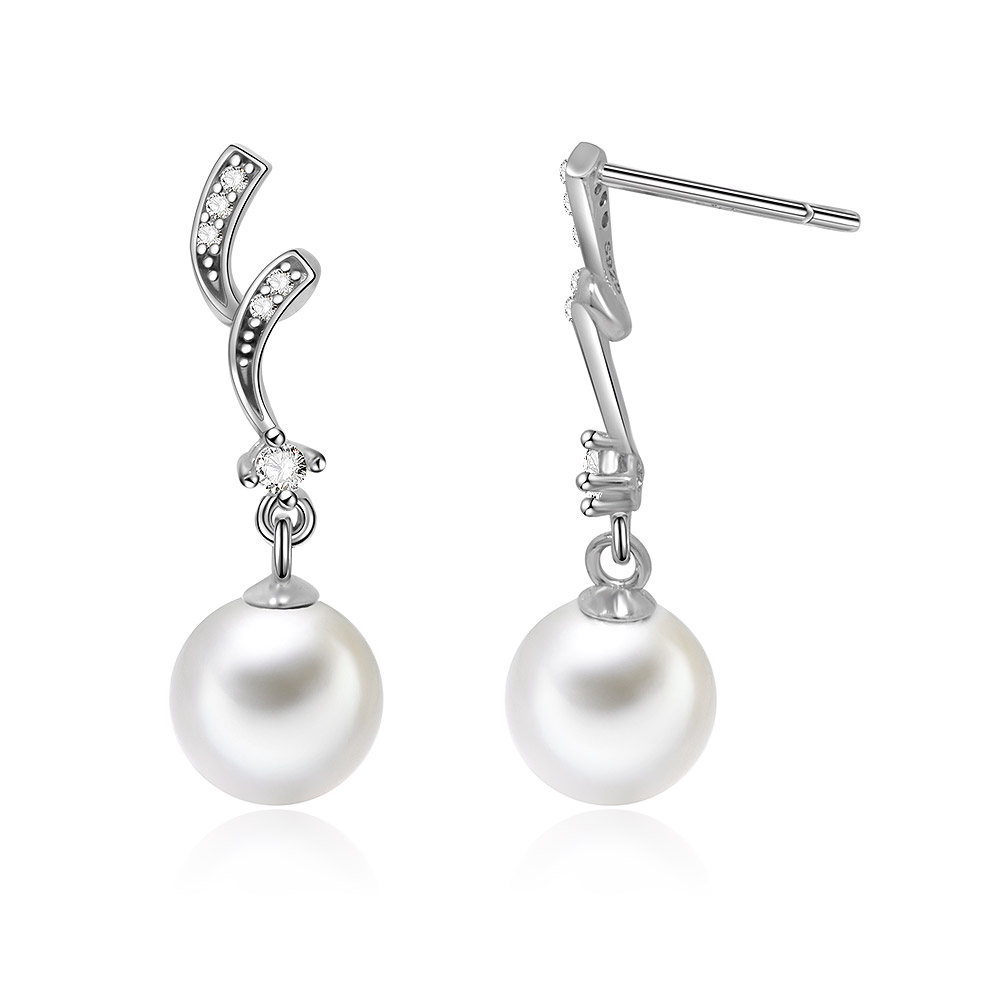 Silver Shell Pearl Earring Bulk Earrings | JR Fashion Accessories