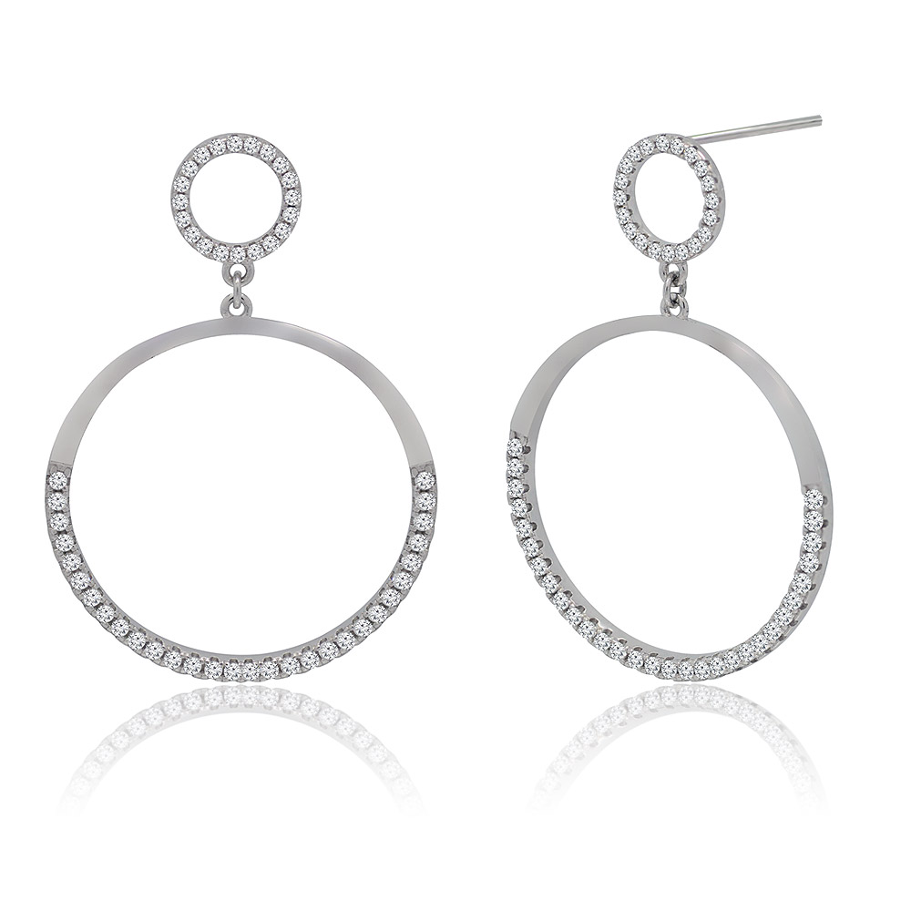 Buy Sterling Silver Rounded Open Teardrop Earrings | JR Fashion Accessories