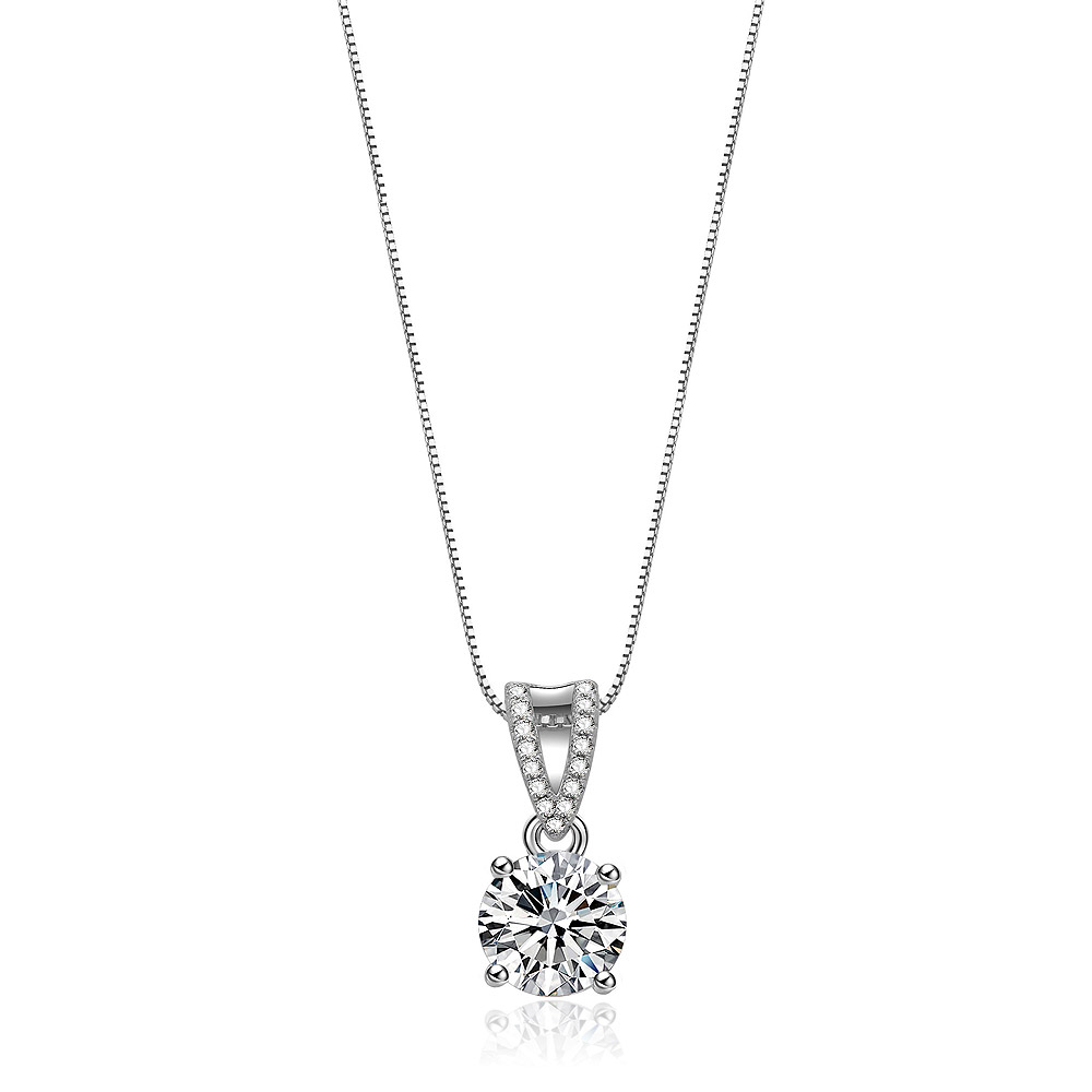 Cz Necklace. Wholesale Sparkling 8MM Clear CZ Necklace | JR Fashion ...
