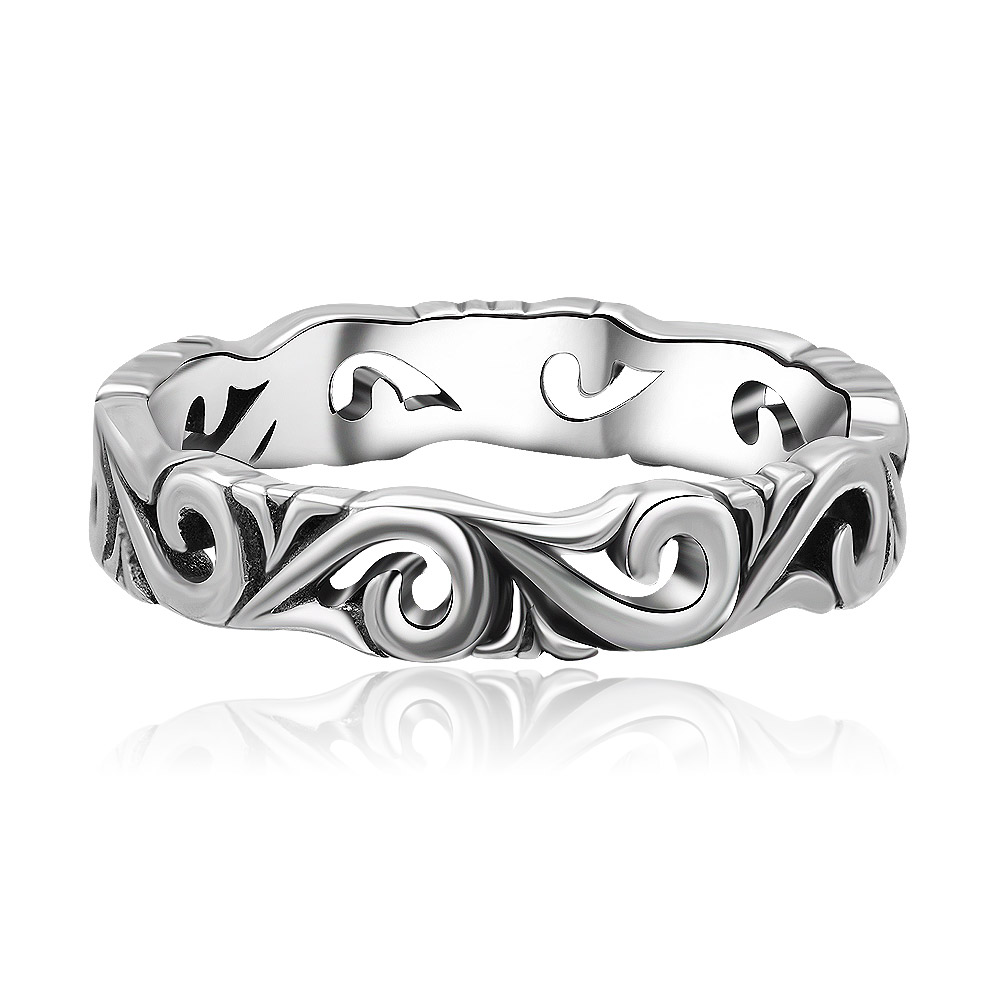 S925 Sterling Silver Retro Textured Ring hot new jewelry design | JR ...