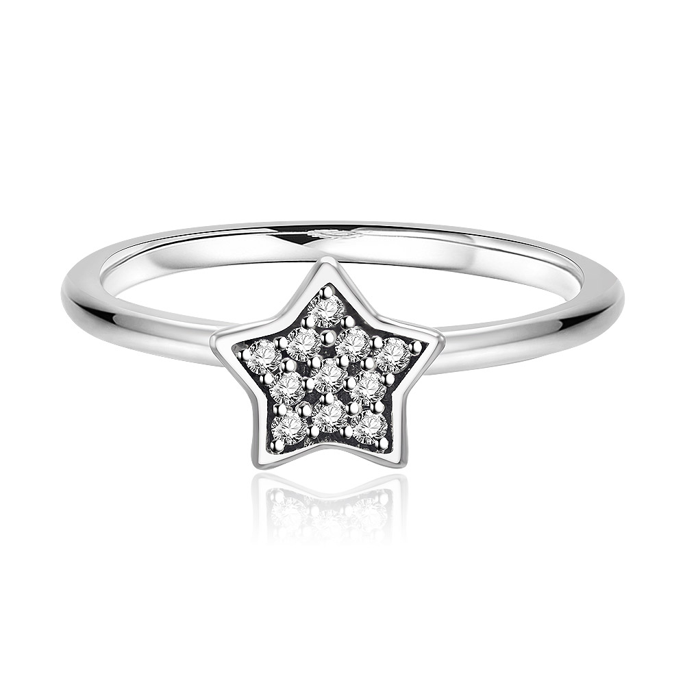 925 Sterling Silver CZ Star Ring Wholesale Sterling Silver Ring | JR ...