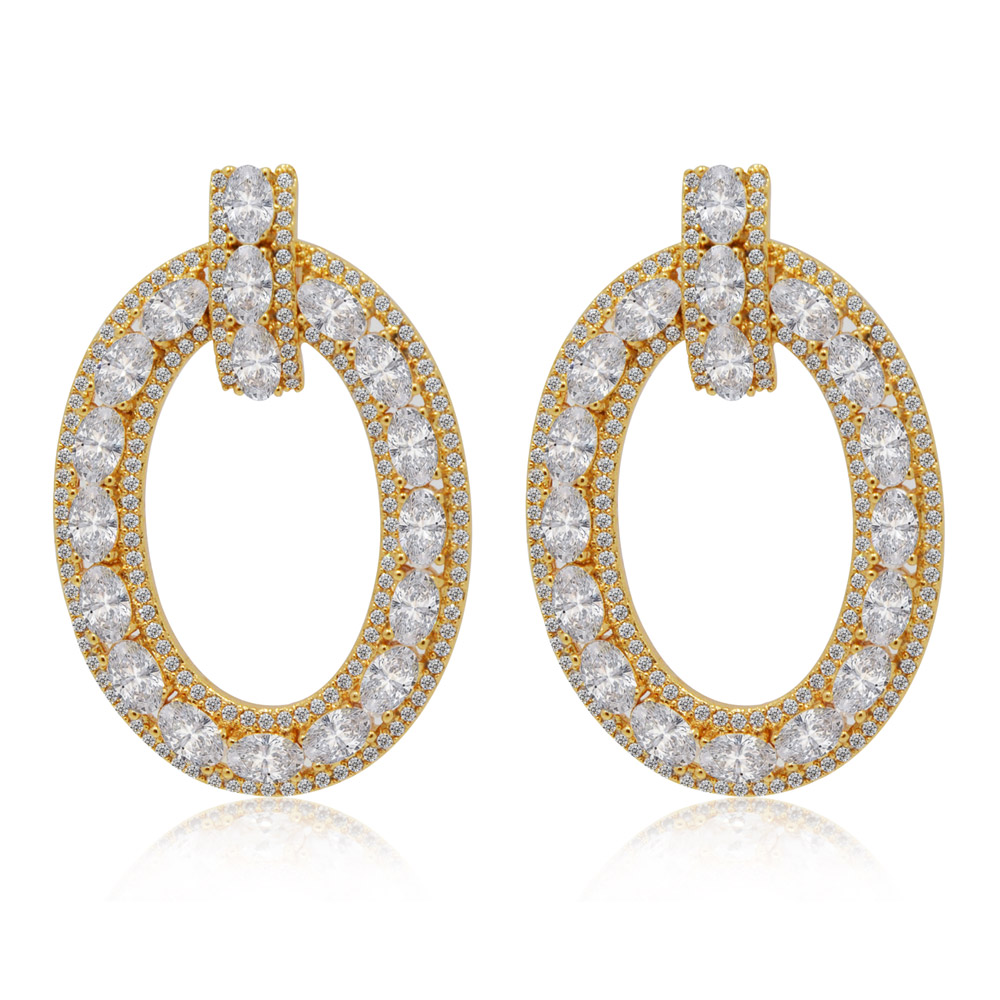 Fabulous Oval Bar Earrings