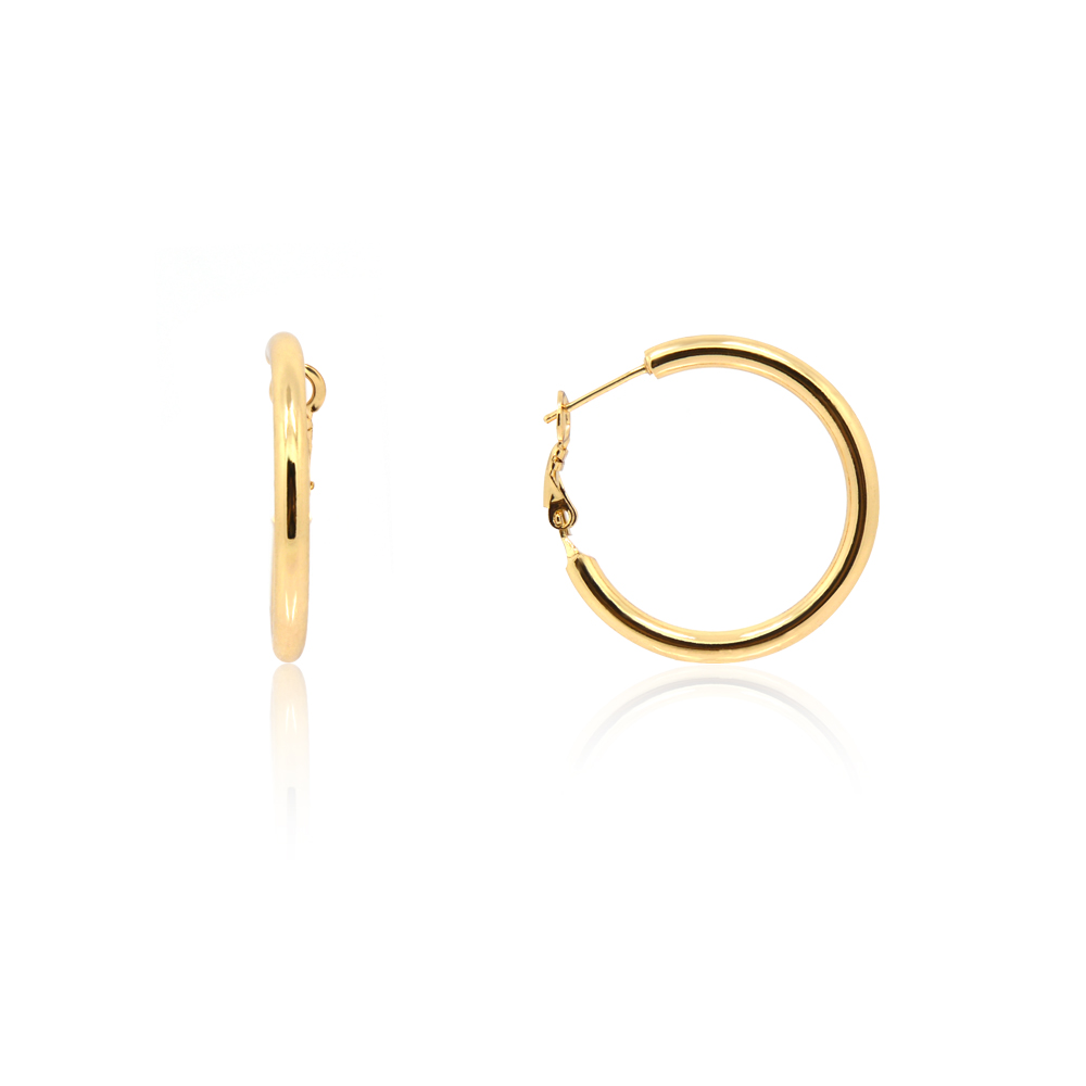 Gold Continuous Endless Hoop Earrings Wholesaler | JR Fashion Accessories