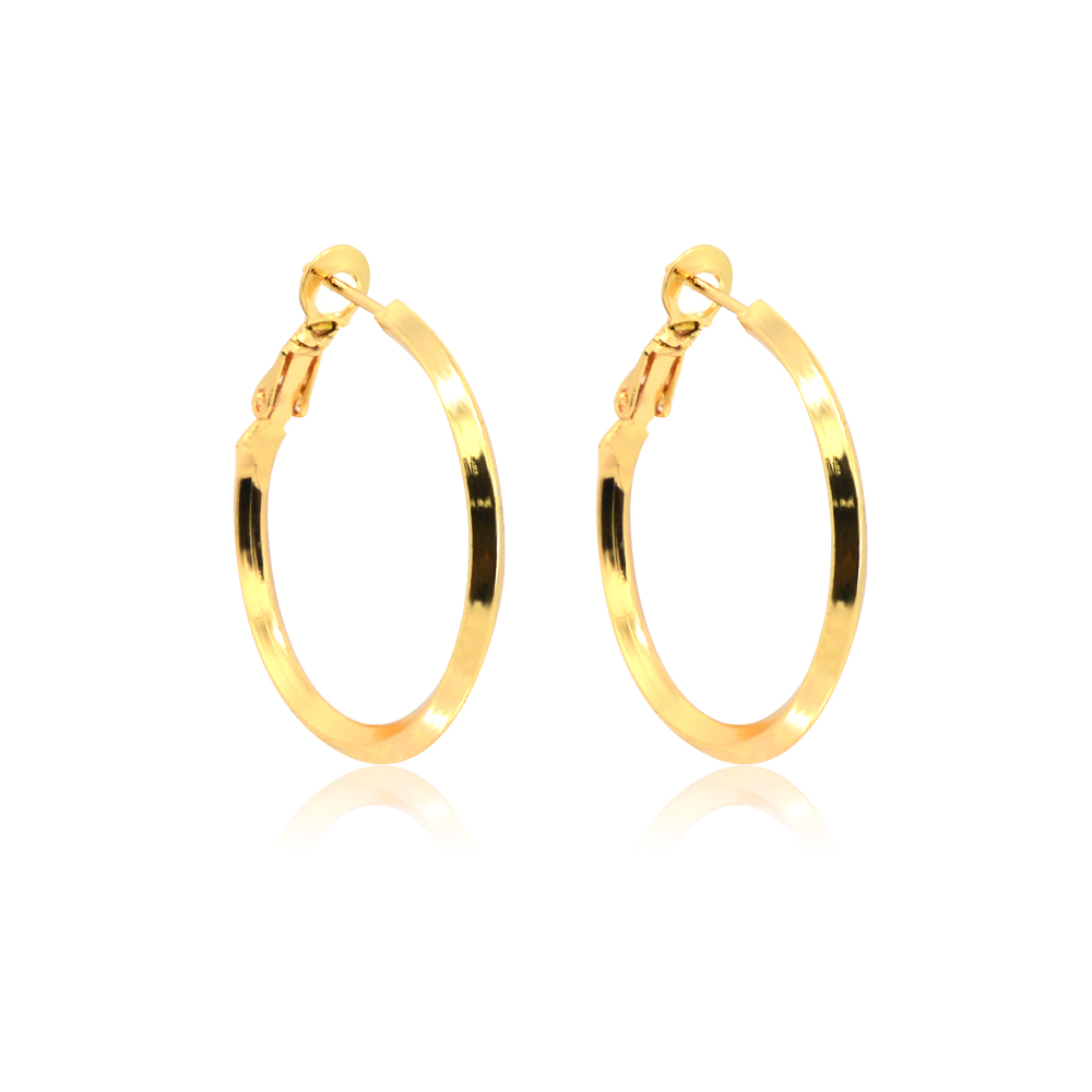 Wholesale 40mm Gold Hoop Die-Cut Earrings | JR Fashion Accessories